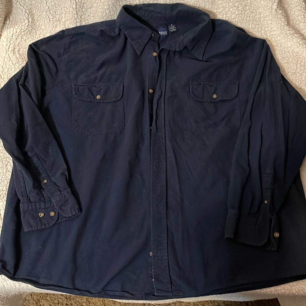 Navy Blue Basic Editions Shammy Shirt Size 2X